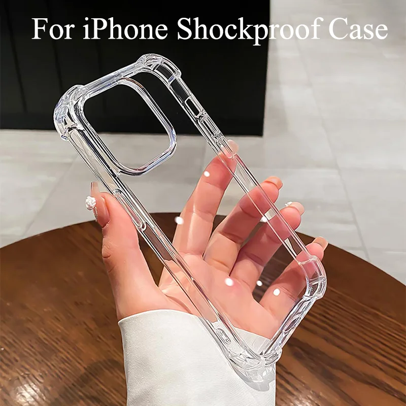 Air Bag Shockproof Case For Apple iPhone 15 13 14 Pro Max 12 11 Plus Mini XS XR SE2020 8 7 6 6s Transparent Clear Phone Cover