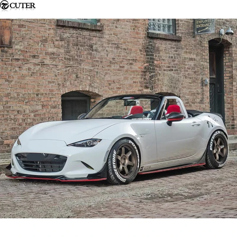 MX5 ND Style Carbon Fiber Fbierglass Front Bumper Lip Splitter for Mazda Miata Car Body Kit 2021