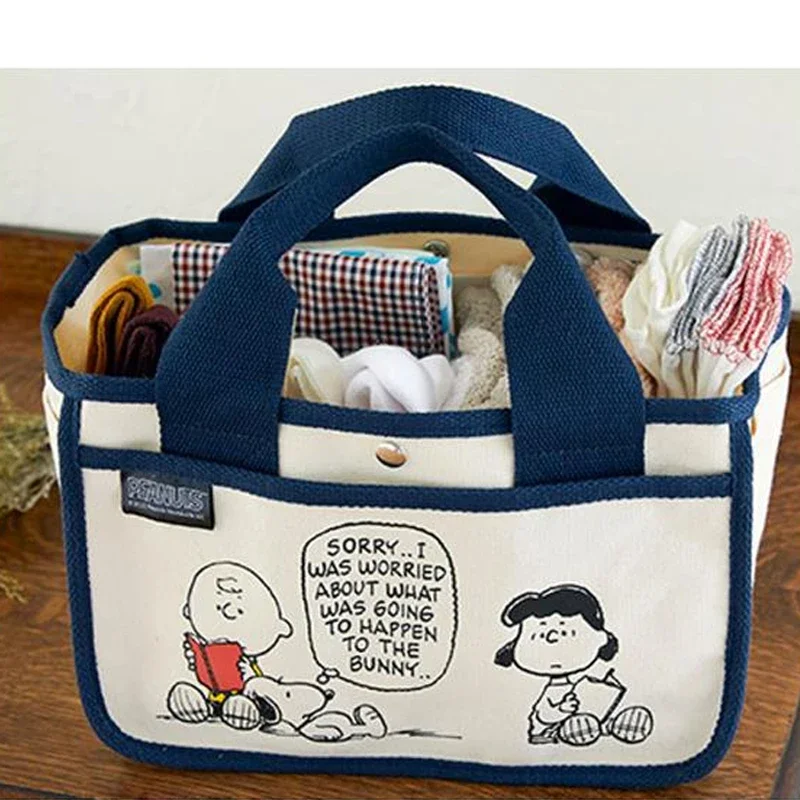 Snoopy Travel Storage Bag uomo donna Pouch Bed Desk Bag Wash Bag Storage Organizer può essere appeso Dry Wet Separation Storage Bag nuovo