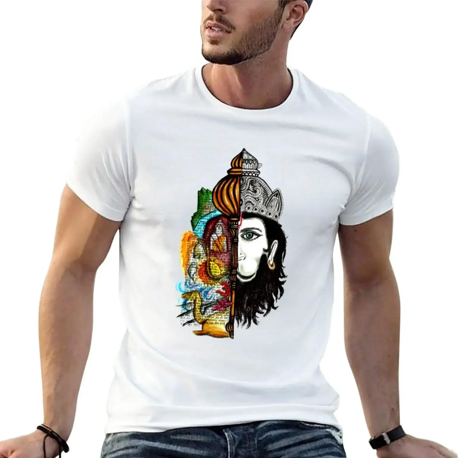 Lord Hanuman T-Shirt oversizeds oversized mens graphic t-shirts hip hop