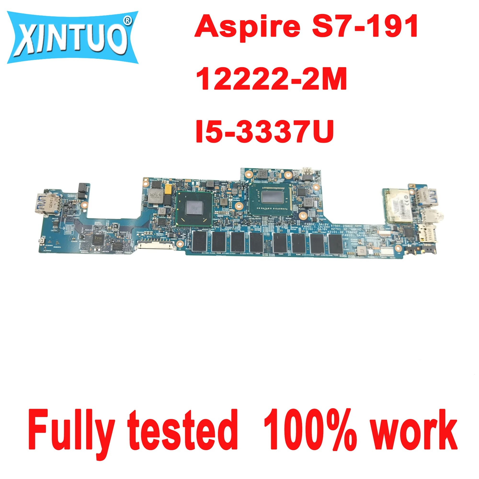 12222-2M motherboard for Acer Aspire S7-191 laptop motherboard NBM3G11001 with I5-3337U CPU 4GB RAM 100% test work