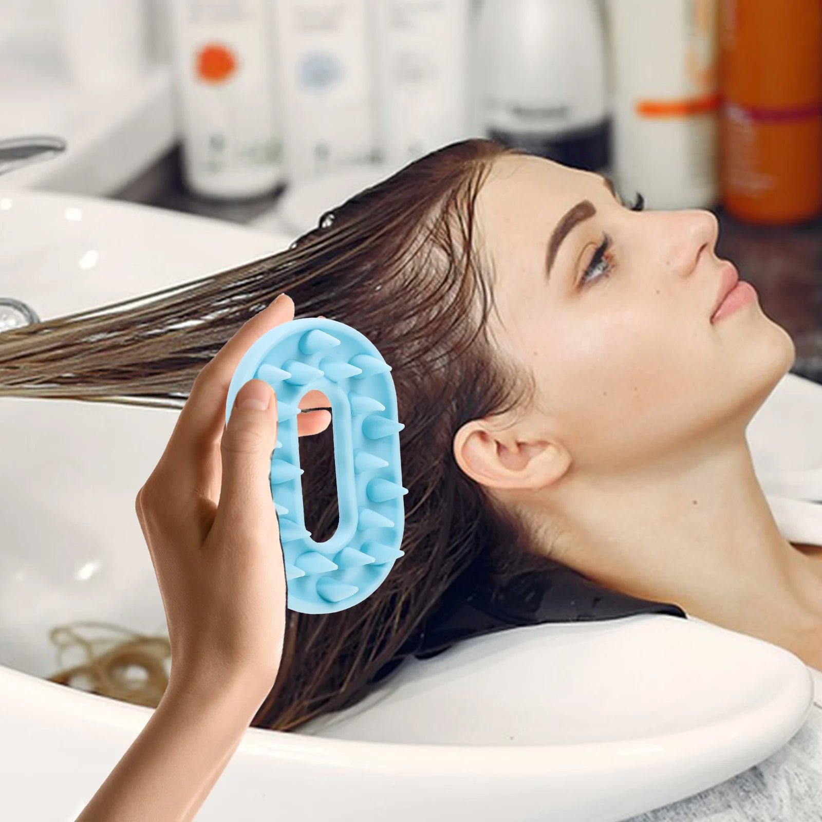

Lightweight Silicone Scalp Brush for Hair Washing and Massage Ergonomic Design with Hanging Hole for Easy Storage Hair Care