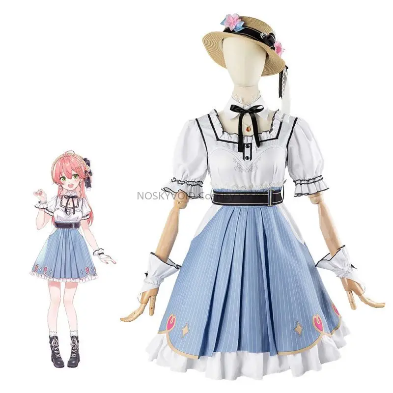 

2024 Hololive Sakura Miko Cosplay Costume Virtual YouTuber Miko Princess Dress Women's Date Outfit 3D VTuber Anime Clothing