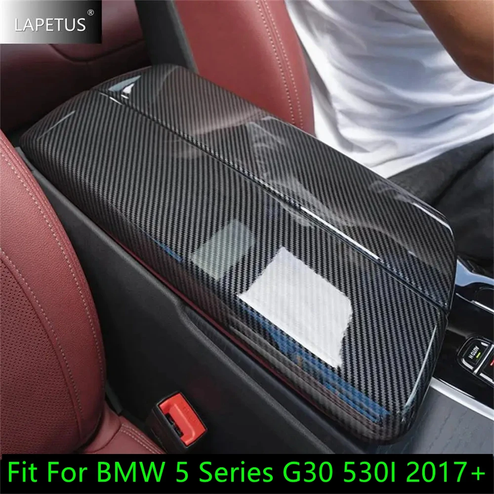 

Car Accessories Center Console Armrest Box Switch Panel Decor Cover Trim For BMW 5 Series G30 530I 2017 - 2023 Carbon Fiber Look