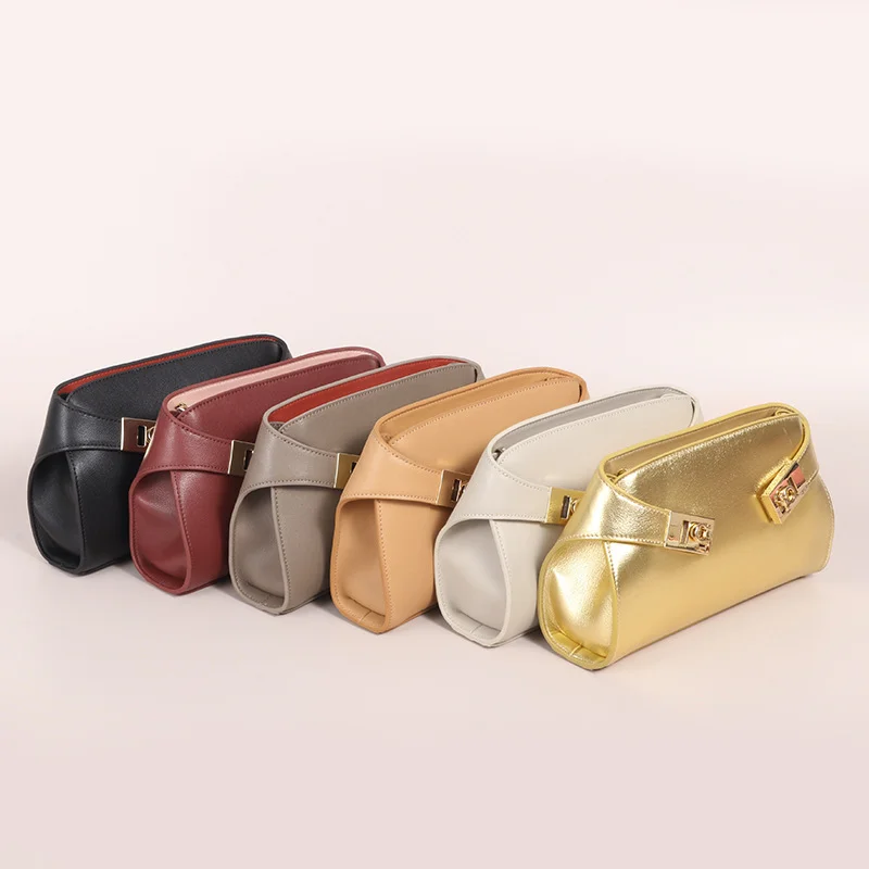 حقيبة نسائية فاخرة وبسيطة من الجلد الطبيعي متعددة الاستخدامات حقائب كتف عبر الجسم من جلد البقر حقيبة يد كاجوال حقيبة صغيرة عصرية