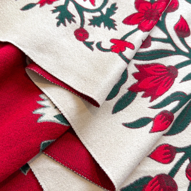 2025, Luxusmarke Damen-Winterschal aus Kaschmir – Pashmina-Schal mit Blumenmuster, Quasten, Bandana und Poncho – Detail 16