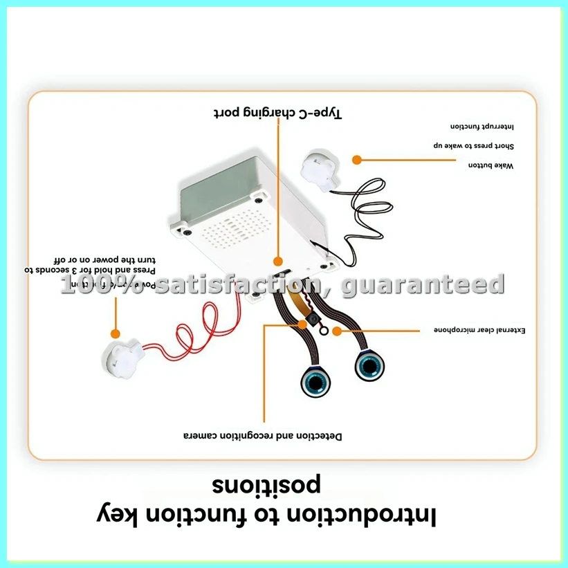

Умная Wi-Fi AI-коробка для игрушек с распознаванием голоса и технологией AI-диалога, 0.71-дюймовый двойной экран + камера для DIY AI-кукол - ABFT