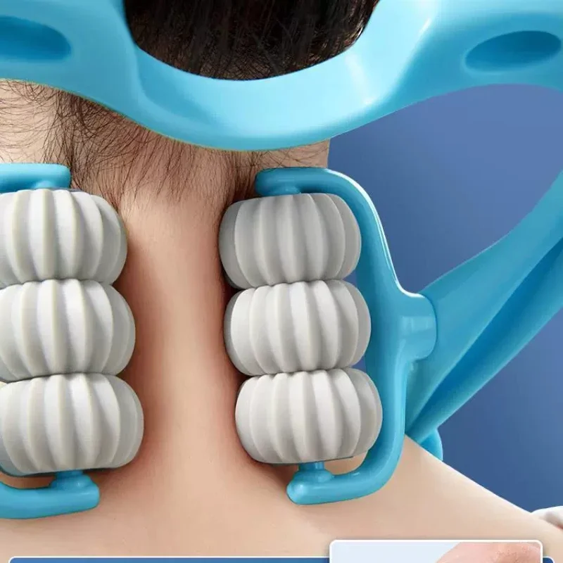 Spinal massage tool, neck massage device, relieves fatigue, neck massage wheel, manual neck clamp, multi-functional