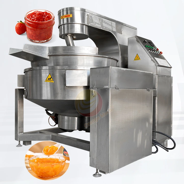 Automatic Electric Gas Fired Steam Food Mixer Jacketed Kettle Chili Sauce Cook Pot with Stirrer