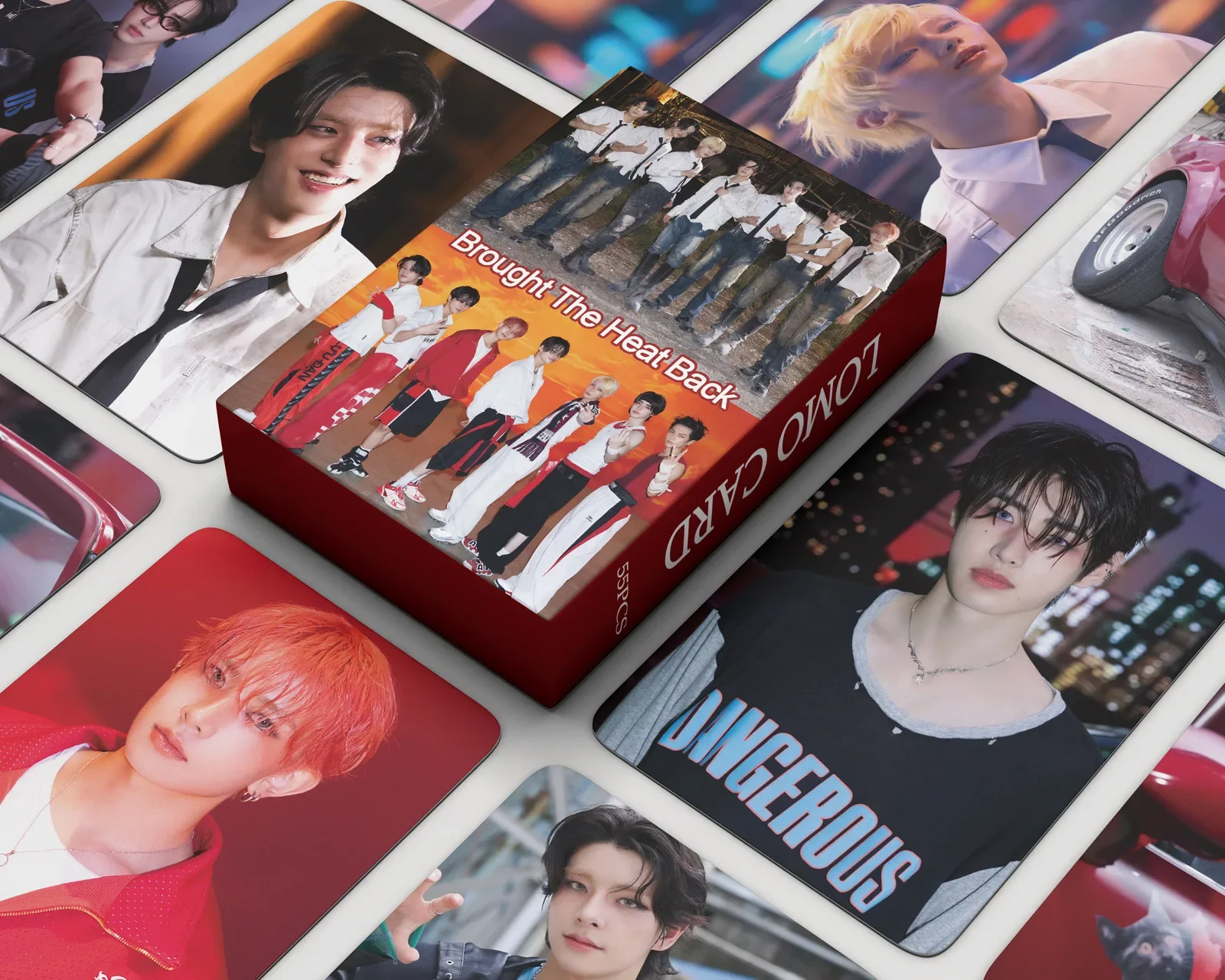 55Pcs Idol Lomo Card Photocard New Album Brought The Heat Back HD Photo Print Cards JUNGWON HEESEUNG SUNGHOON Fans Gifts