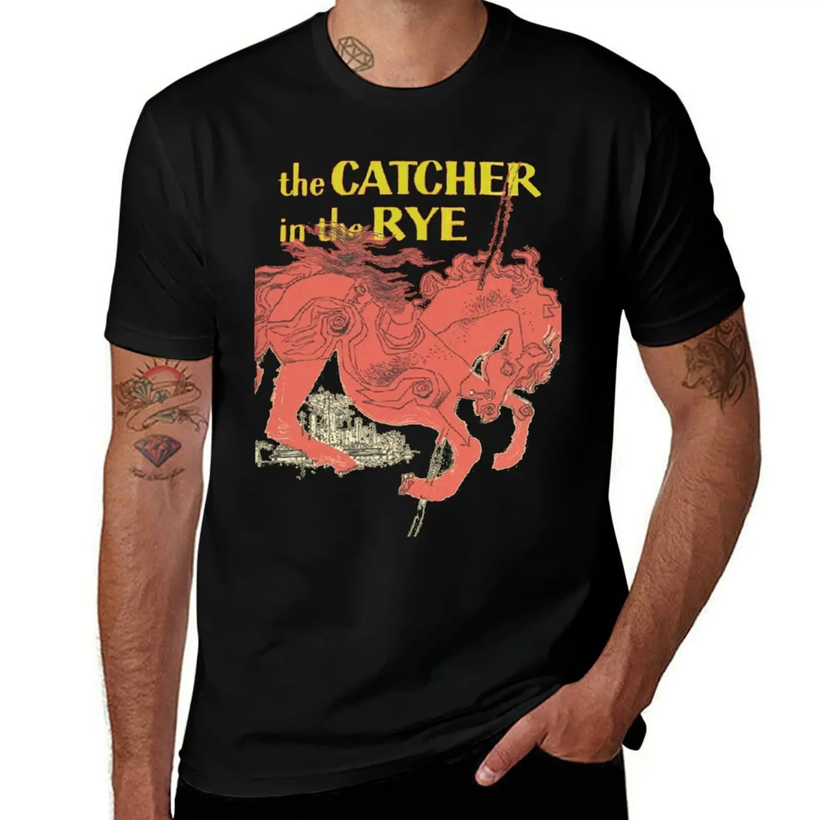 

man the plain T-Shirt cotton shirt t t Rye man Catcher heavy in shirts t funny man shirt
