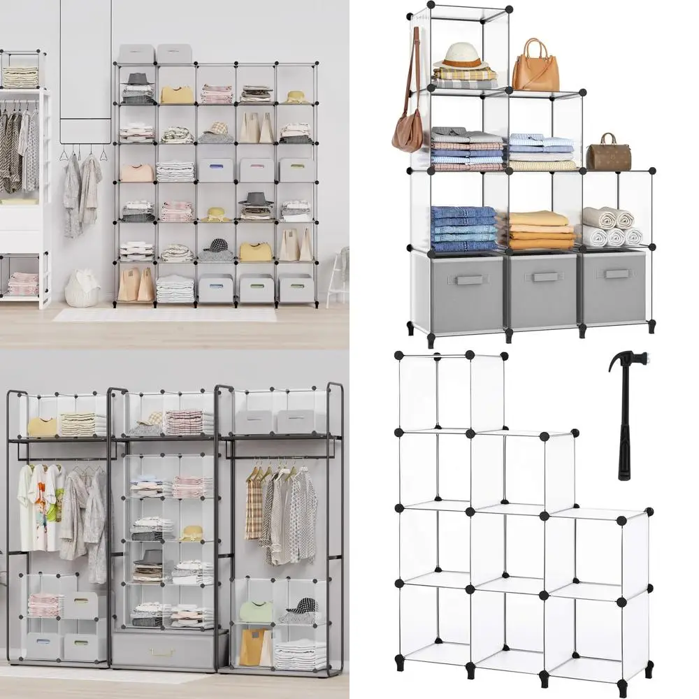 

Портативный органайзер для хранения 9 Cube - прозрачные полки для одежды, спальни, гардероба, детской комнаты, ванной комнаты