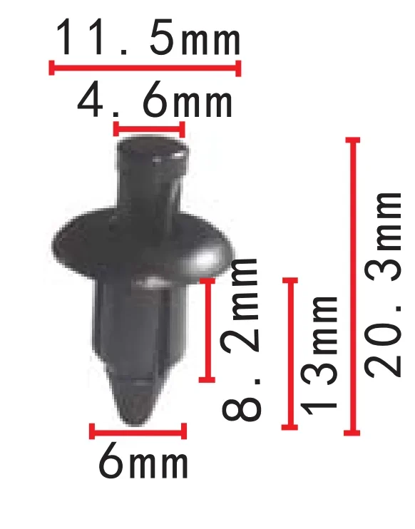 Image of Auto-Clipbefestigungen für Nissan Honda 6682401G00,0155305313,09409063145PK,0940906314T01,59122PA01100PCS Druckknopf-Halterungen