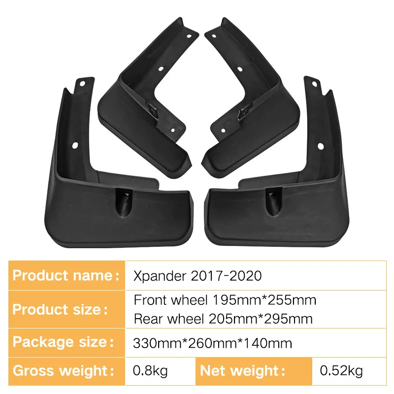 For Mitsubishi Xpander 2017-2020 Foreign Trade Cross border Soft Fenders Automotive Tires Mudguard Pads