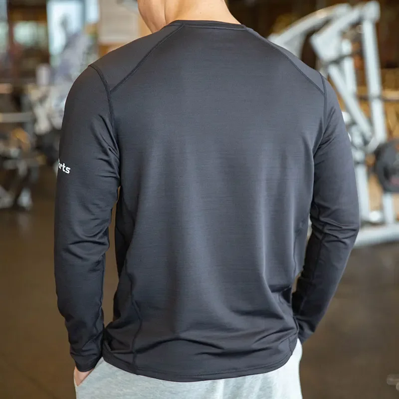 Camisas deportivas de compresión para hombre, sudadera elástica de Fitness, ropa deportiva de entrenamiento transpirable, Tops de entrenamiento de