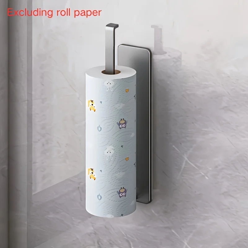 

Space-Saving Wall Paper Towel Holder - Strong Adhesive, No Wall Damage. For Kitchen, Bathroom, Living Room. Easy Access!
