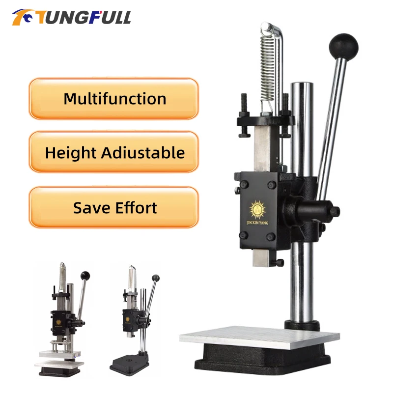 Bench Drill Press Hand Tool Manual Press Drill Chuck Hand-Punch Benchtop Drill Press Drilling Machine DIY Crafts Tool