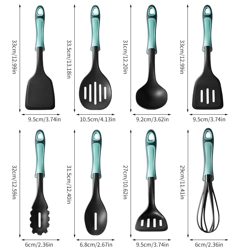 Silicone spatula non-stick frying pan spatula frying spoon high temperature resistant frying spatula silicone set set TB9195