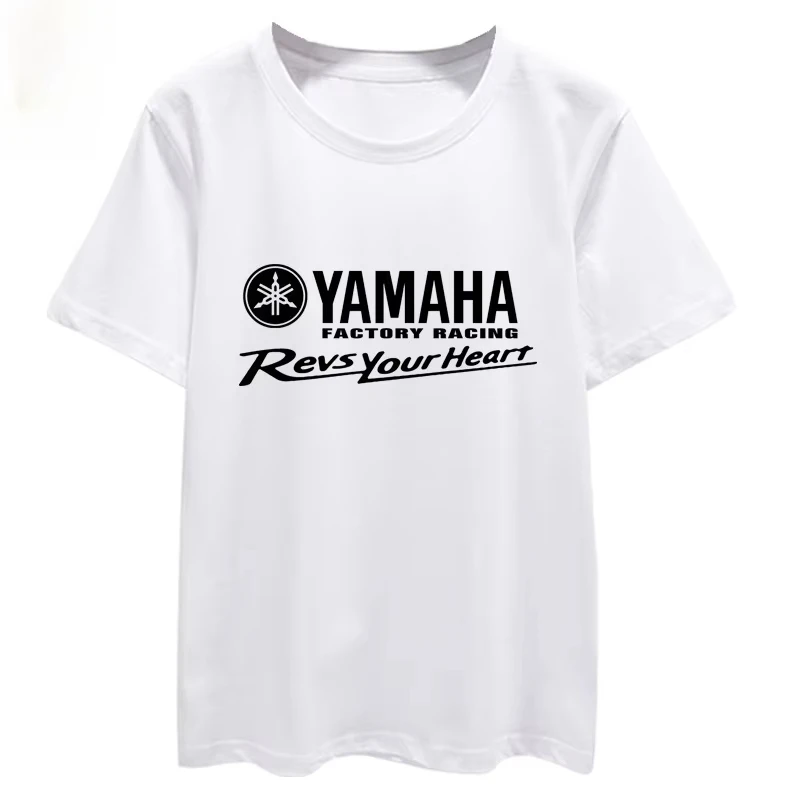 

YAMAHA мотоциклетная оригинальная футболка с принтом, летняя новая модифицированная мотоциклетная мужская и женская большая свободная повседневная велосипедная футболка