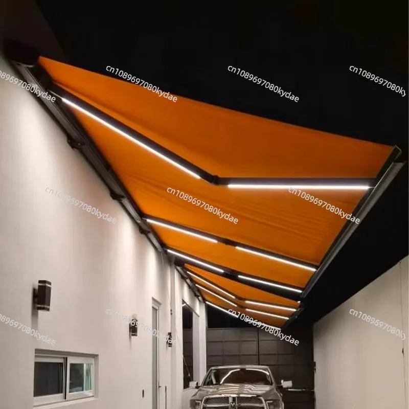 Modern Luxury Retractable Awning Motorized Patio Folding Arm Awning Electric Full Cassette Awning Garden Buildings