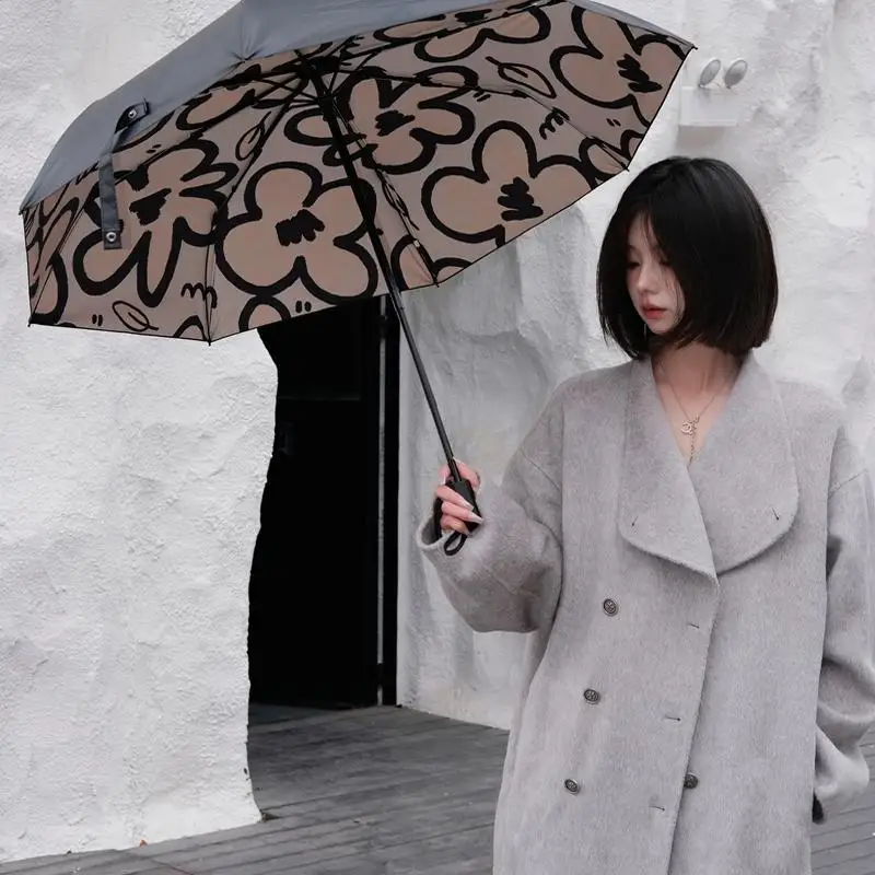 

Auatic Umbrella UV Protection Sunade Waterproof Rain And Sun Dual Purpose Reinforced for Women Student Home Daily Use