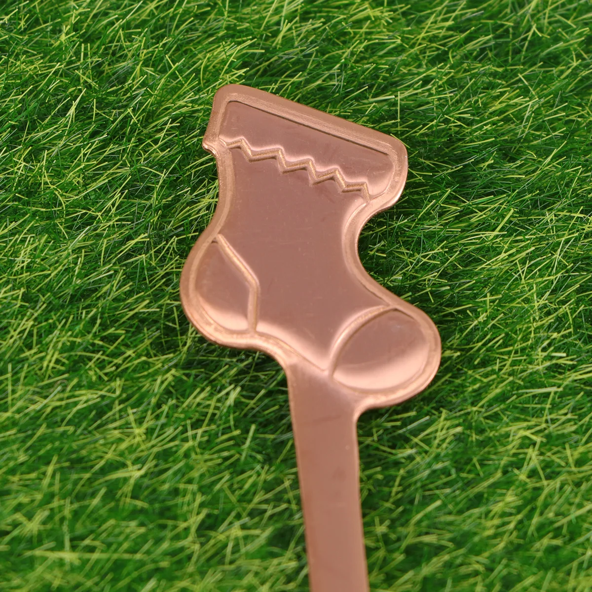 

5Pcs Gift Spoons Stainless Steel Christmas Top Design Set Heat Resistant Food Serving Spoons Coffee Tea Portable Bag