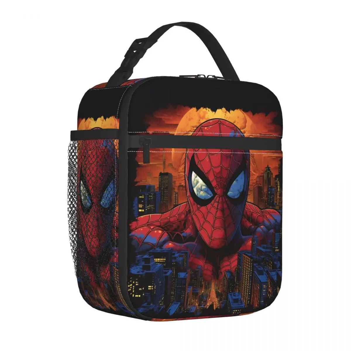 

Spider Man Lunch Bag For Women Lunch Box Retro Outdoor Picnic Cooler Bag Portable Insulated Waterproof Tote Food Bags