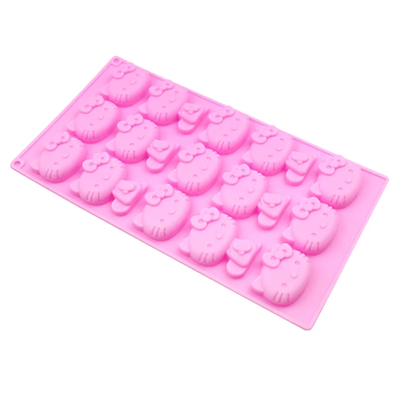 Kawaii Hello Kitty Ice Tray Silicone Mold Sanrio Cute Kuromi DIY Chocolate Biscuit Mold Baking Tool My Melody Candy Mold Gift