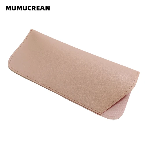Imagen 2 del producto Bolsa de cuero PU para gafas de sol, funda protectora para gafas de lectura, funda protectora para gafas, accesorios, 5 uds.