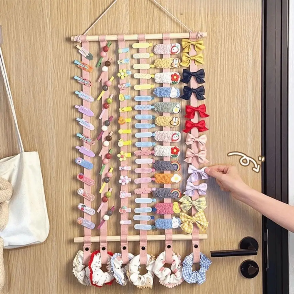 Large Capacity Hair Clip Storage Space Saving Wall Hanging Hair Bows Organizer Multipurpose Foldable Baby Hair Accessory Hanger