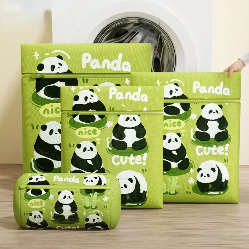 

Panda Washing Laundry Bag Cute Mesh Organizer Net Dirty Bra Socks Anti deformation for Underwear Shoe Wash Machine Cover Clothes