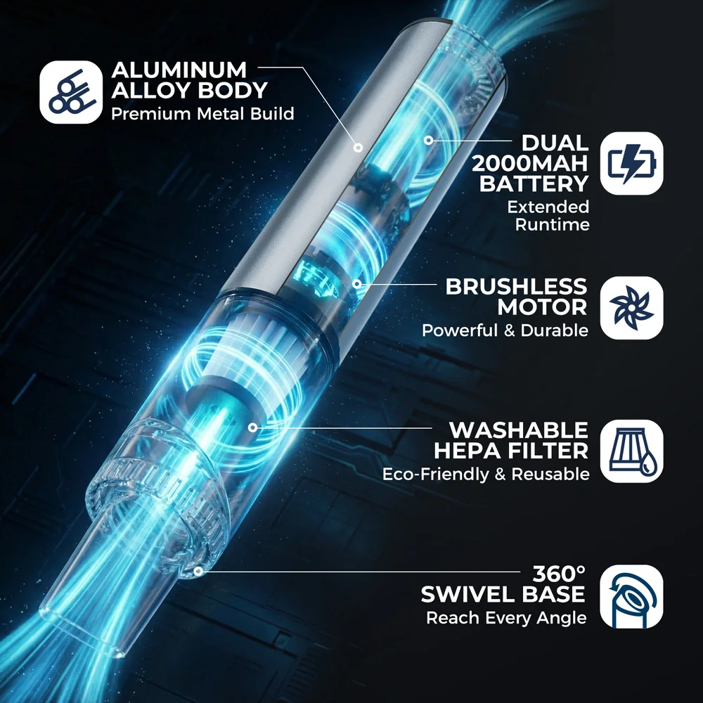 MIUI Handheld Cordless Vacuum Cleaner Accessories Only for MIUI Mini Vacuum Cleaner XT01B/XT01C