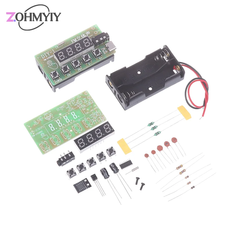 87-108MHz AM/FM Medium Wave FM Two Band Stereo Digital Tuner Headset Radio Module Kit Diy Making Teaching Products