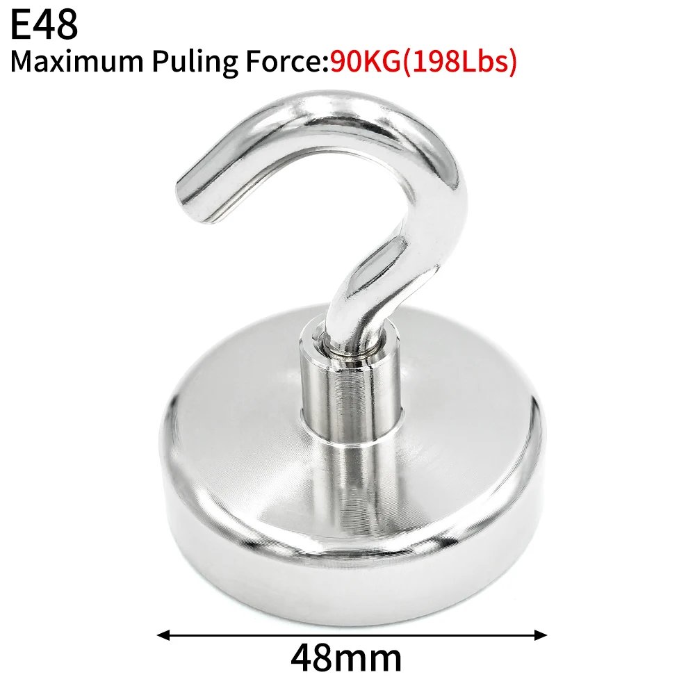 10/20 Stück superstarke, leistungsstarke Neodym-Magnethaken, Ring, Metallmagnet mit gebogenem Haken, Aufhänger zum Aufhängen, Kühlschrank, Wand, Schlüssel