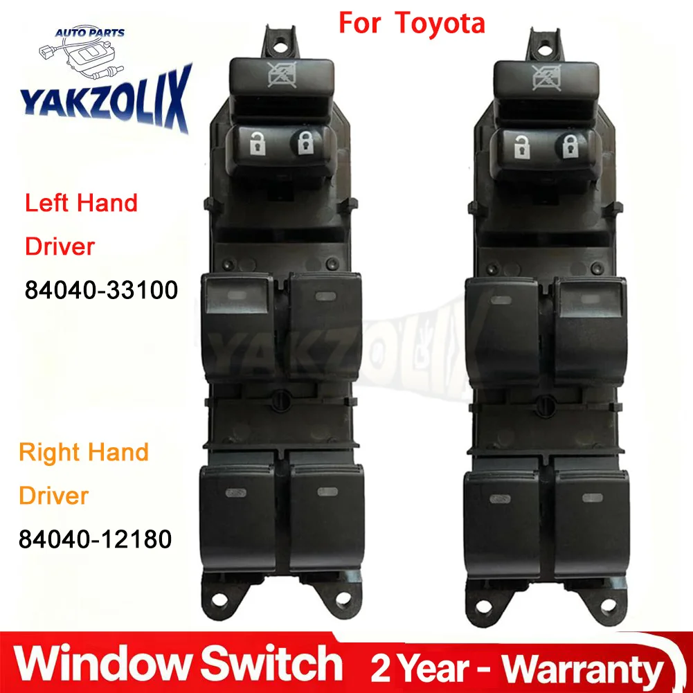 For Toyota Land Cruiser Prius Camry Venza Lexus CT200h 2009 2010 2011 Power Master Window Control Switch 84040-33100 84040-12180