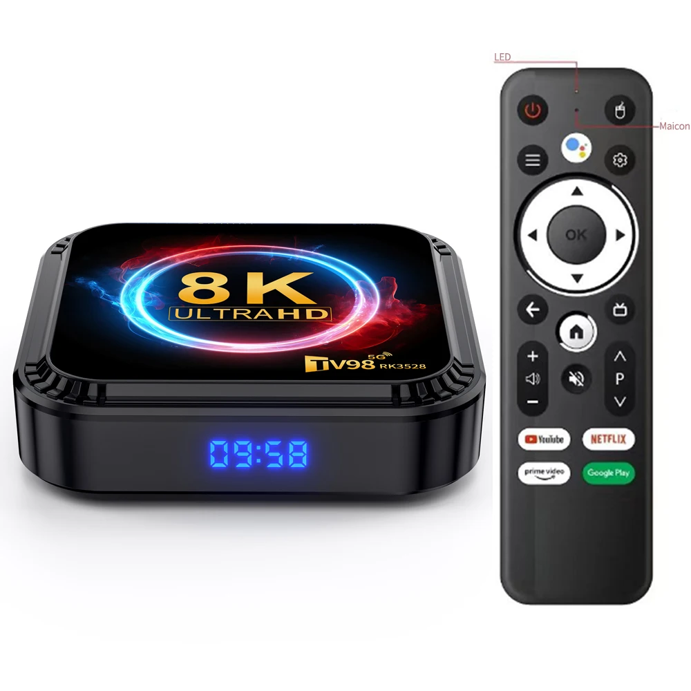 

ATV Android 13 TV Box WIFI6 USB3.0 4GB 32GB 64GB RK3528 Quad Core Dual WIFI Voice Remote 2GB 16GB Media Player 8K 4K Set Top Box