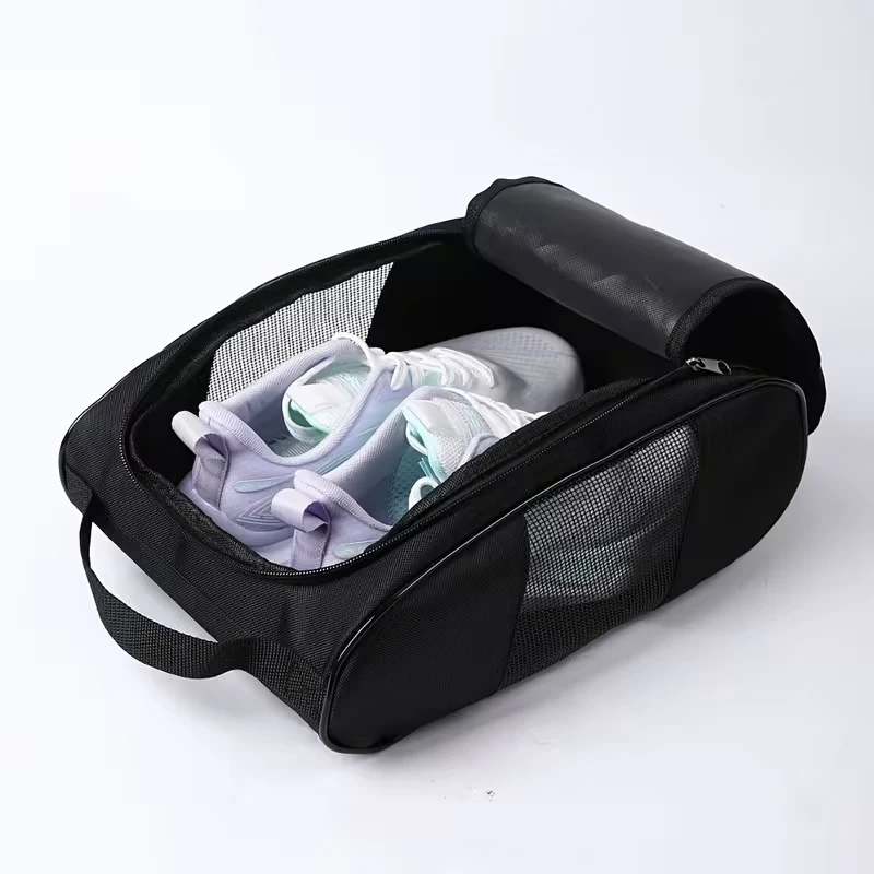 Golf Shoe Bag  Portable Sports Shoe Bag for Men & Women; Breathable Mesh Travel Organizer for Golf or Soccer Shoes