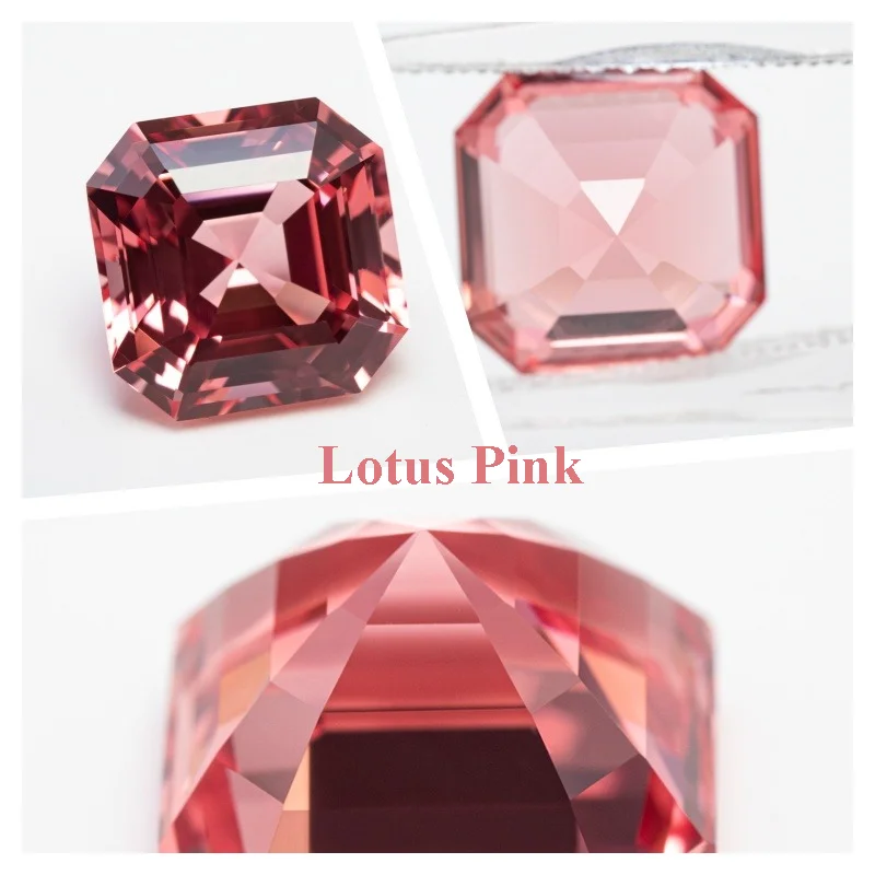 Im Labor gezüchteter Padparadscha, mehrere Formen, extrem glänzender Edelstein für DIY-Charms, Schmuckherstellungsmaterialien, wählbares Zertifikat – Detail 2