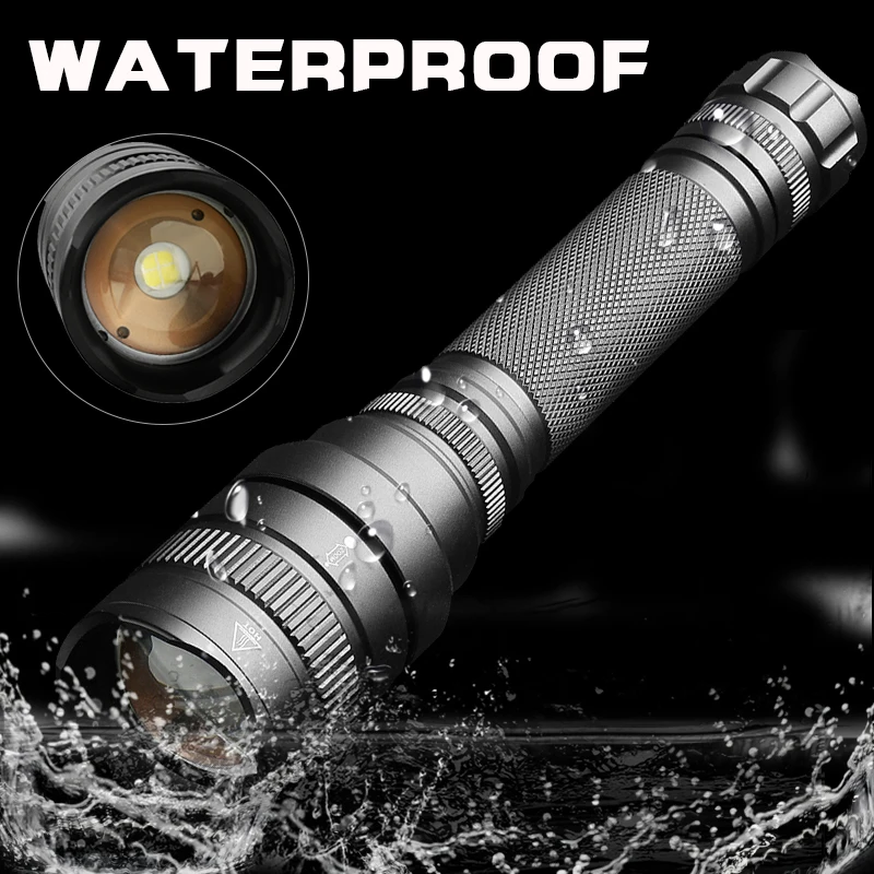 LED Flashlight xhp70.2 Ultra Bright Waterproof linterna led Torch xhp70 xhp50 18650 Best Camping, Outdoor light