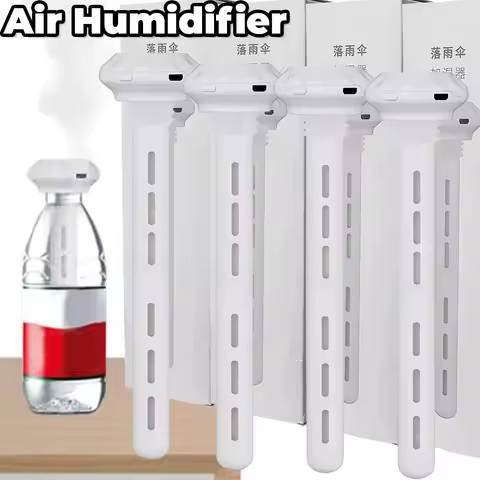 Universal Mini Air Humidifier Mist Maker Portable LED Lamp Blue Light USB Rechargable for Mineral Water Bottles with Cotton Rod