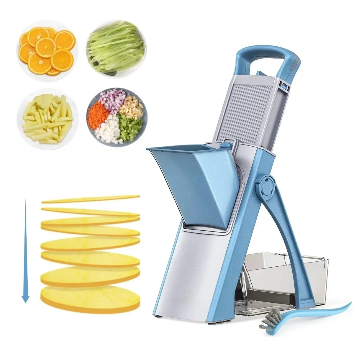 Vegetable Cutter Potato French Fries Graters Manual Shredder Efficiently Shred Grate and Cut Potatoes for Household Kitchen