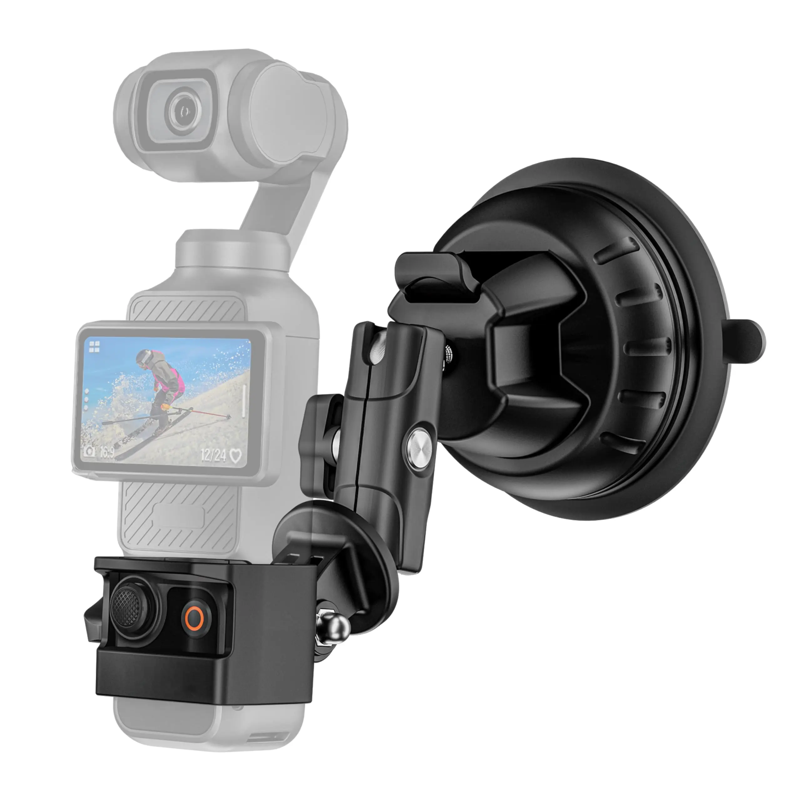 Pocket 3 Suction Cup Mount, Car Mount Windshield Window Dash Holder Kit with Expansion Adapter for DJI Osmo Pocket 3 Accessories