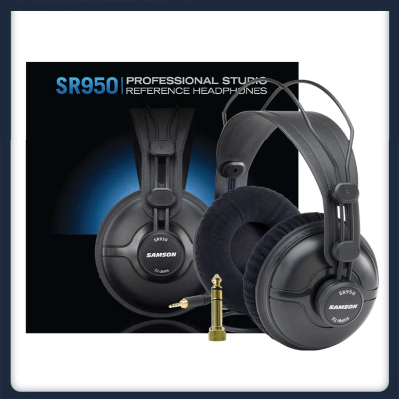 

Samson Sr950 Wired Headphones Professional Studio Reference Monitor Headphones Dynamic Headset Closed Ear Design Pc Gifts