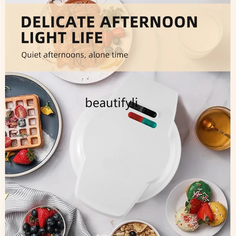 آلة دونات المنزلية على الوجهين آلة التدفئة دونات جرس الكعكة الكهربائية آلة الغذاء الخفيفة الصغيرة