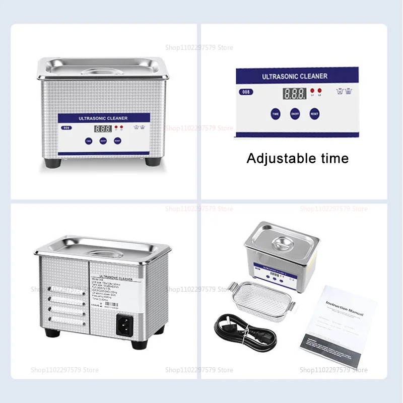 Ultrasonic Jewelry and Watch Cleaner Machine for Dentures Glasses and Small Items High Frequency Vibration Cleaning for Home