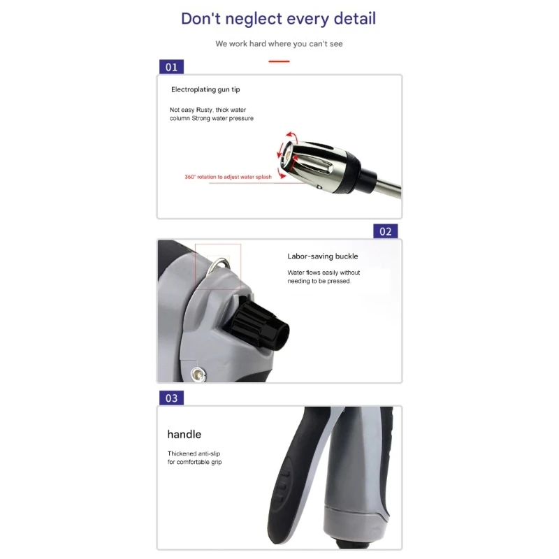  Professional Vehicle Wash Sprayer Car Wash Cleaning Water Sprayer Lances Replacement Guns with 4Pcs Connector
