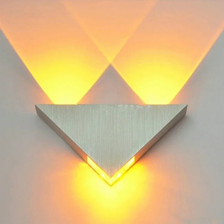 

Modern Originality Led Triangle Wall Lamp A Living Room Bedroom Bedside Lamp Background Wall Corridor Aisle Ktv Lantern Color