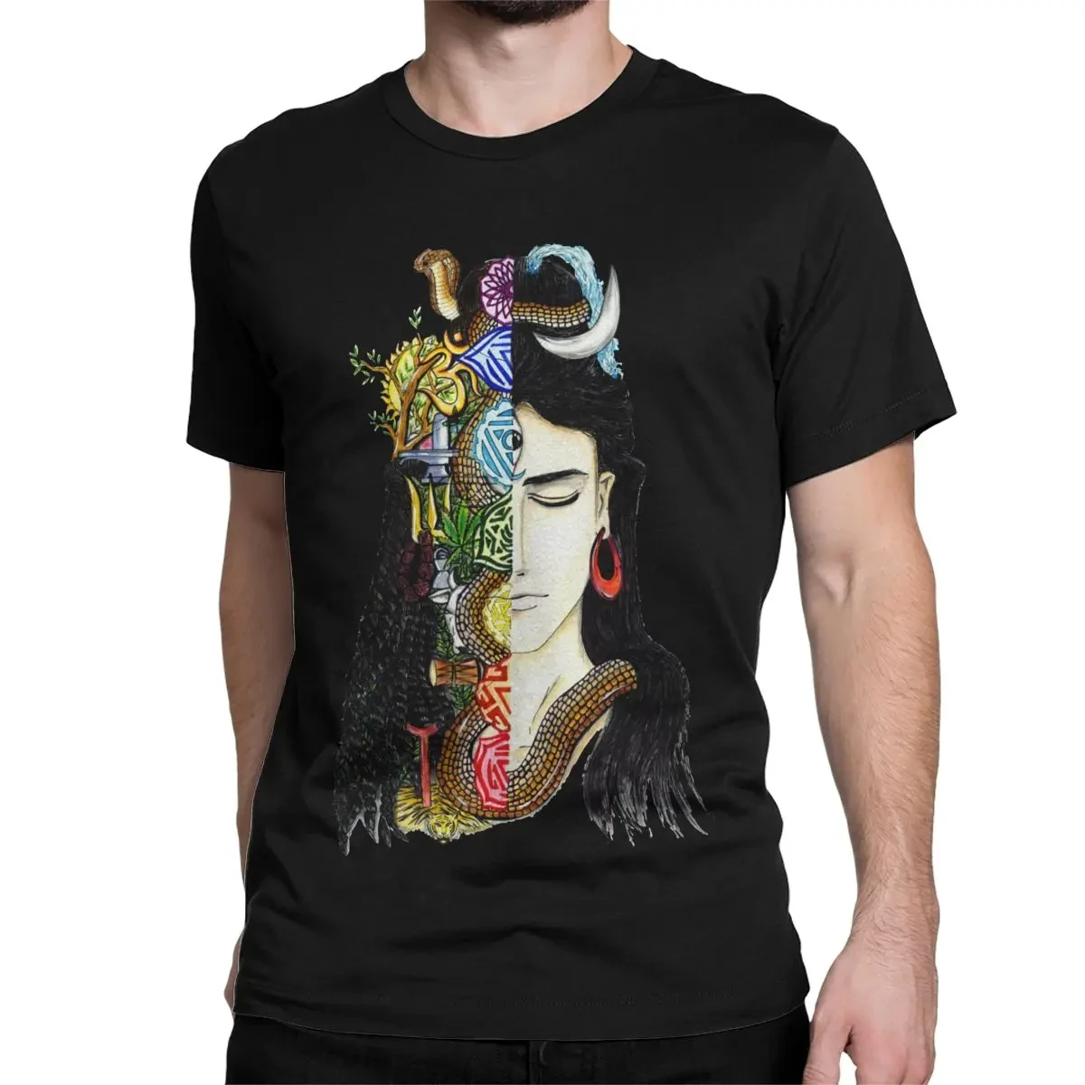 Men Women Lord Shiva T Shirt Hindu Ganesha God India Lingam Cotton Clothes Short Sleeve O Neck Tee Shirt Birthday Gift T-Shirt