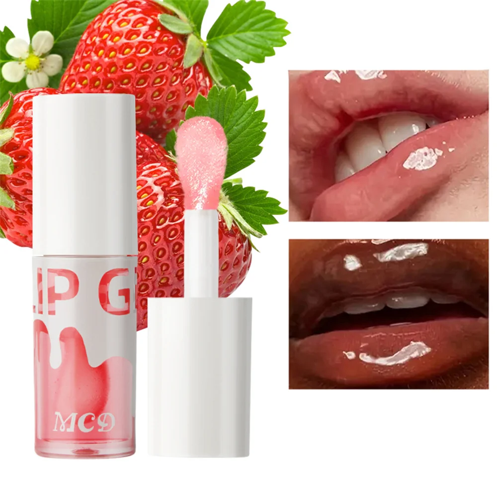 Lip Glow Hydrating Oil-Lip Care Oil-Lip Oil Tinted for Lip Care Lips-Sticky Non-Sticky Big Brush-Lip Plumping-Lip Gloss Tinted