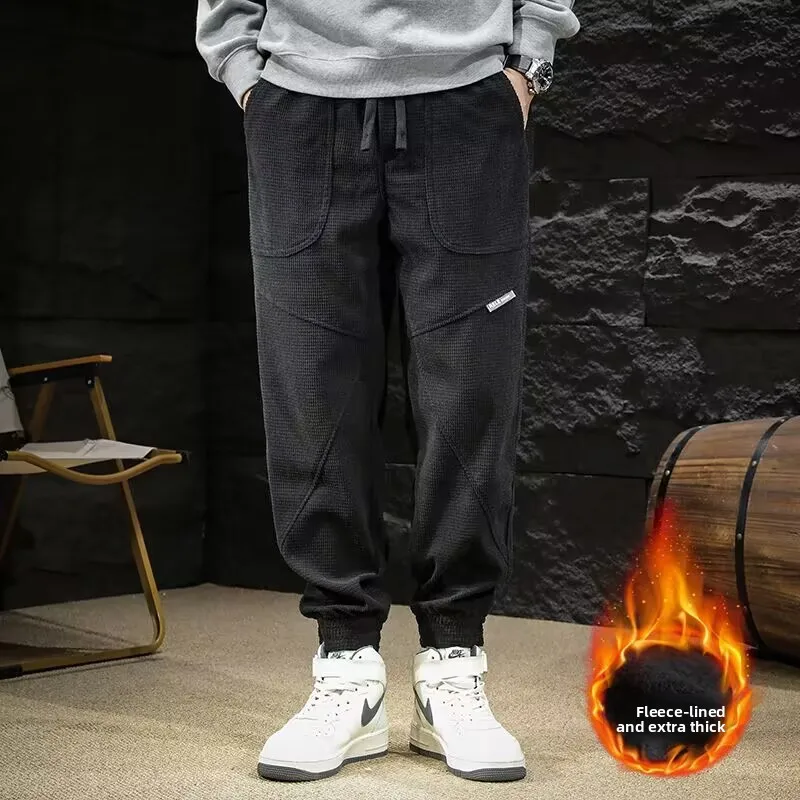 

Corduroy Pants Men's Workwear Loose Trousers Youth American Thiened Fce Autumn Winter Casual Long Trousers Loose Fit